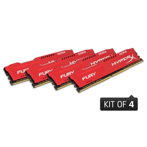 Kingston Hyperx FURY Red 32GB DDR4 2666MHz Bellek Kit (4x8GB)