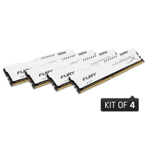 Kingston Hyperx FURY White 32GB DDR4 2666MHz Bellek Kit (4x8GB)