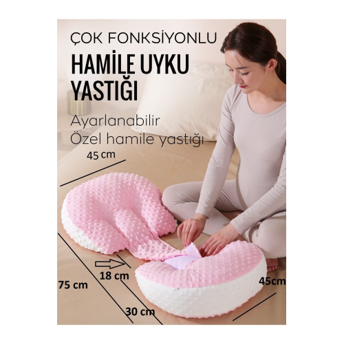 Hamile Yastığı, Çok Fonksiyonlu Hamile Destek Yastığı, Hamile Uyku Yastığı, 30 X 45 Iki Parça