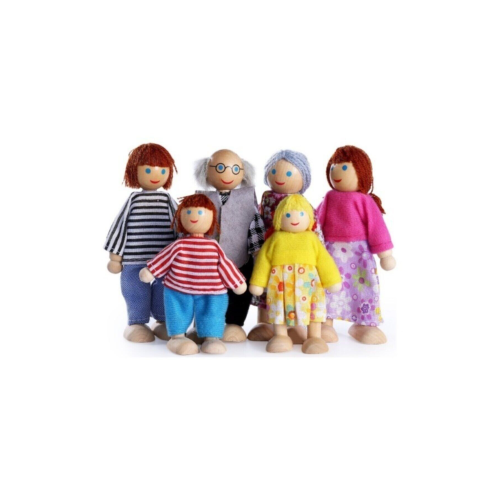 Ahşap Kukla Aile Seti-6'lı Set-waldorf