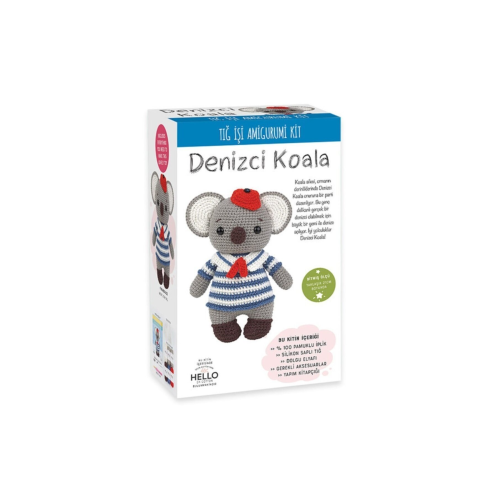 Amigurumi Seti, Denizci Koala, Amigurumi Oyuncak Kiti