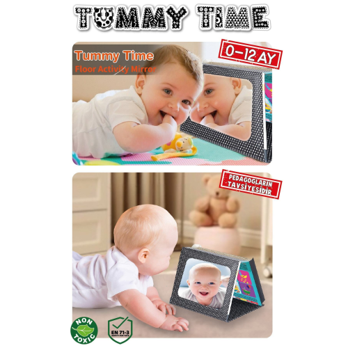 Tummy Tıme Aynalı Ilk Zeka Kartları+güvenli Bebek Aynası - Eğitici Kartlar