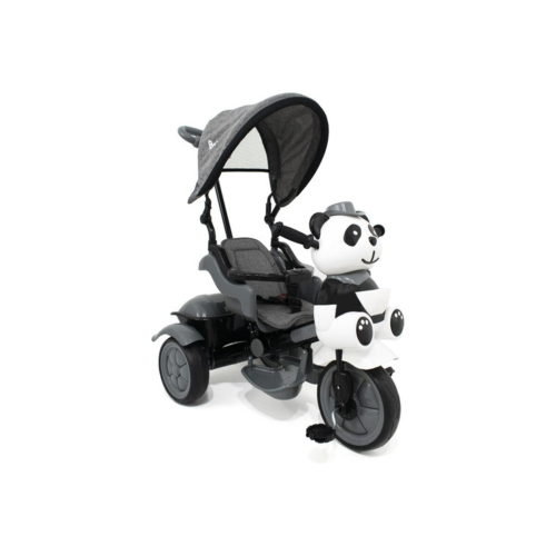 Baby Hope 127 Little Panda Ebeveyn Kontrollü Tenteli Müzikli Tricycle Üç Teker Bisiklet Gri