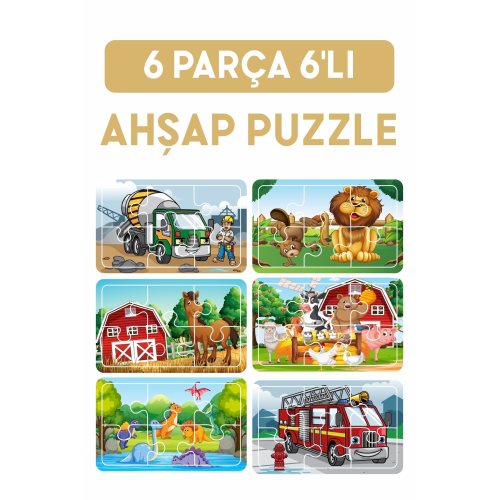 Baby Puzzle 6 Parça 6 Adet Puzzle Seti-3