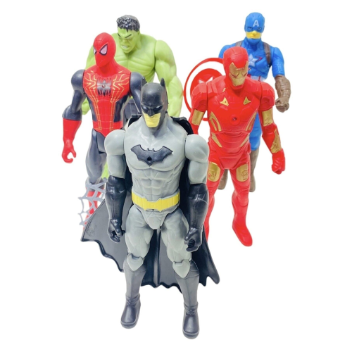 Spiderman Hulk Kaptan Amerika Batman Ironman 17cm. Işıklı Figürler Set