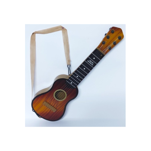 Kahverengi Oyuncak Ispanyol Gitar 6 Telli Akort Edilebilir 48 Cm.