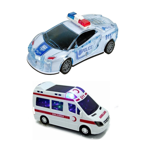 Korumalı Ambulans Ve Polis Arabası Çek Bırak Işıklı Ambulansvepolisarabası