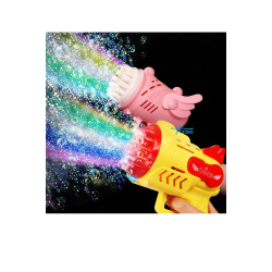 Işıklı Pilli Köpük Baloncuk Makinesi Tabancası Yeni Tasarım Bol Köpük Süper Bubble Gun