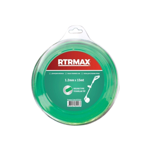 Bahçe Ot Tırpan Misinası Yuvarlak-rtrmax Rty 512 Misina Yeşil 1,2 Mm-15 Mt