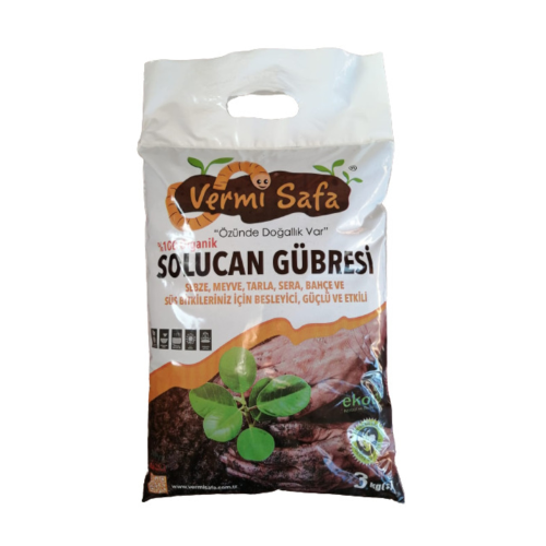 Organik Solucan Gübresi 3 Kg (6 LİTRE) Sebze, Meyve, Tarla, Sera, Bahçe, Süs Bitkileriniz Için.