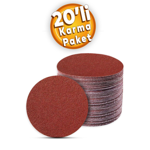 20 Adet Cırt Zımpara Spiral Avuç Taşlama 115 Mm (karma Paket)