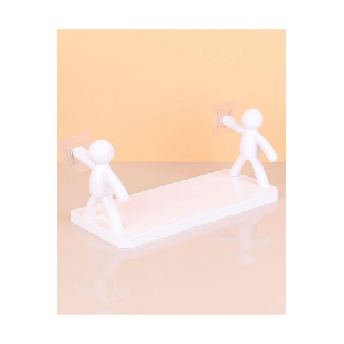 Pratik Banyo Mutfak Rafı Yapıştırmalı Etejer Yapışkanlı Raf banyo etejeri 34 x 12 cm