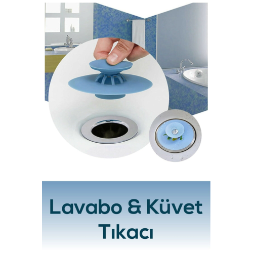 9 Cm-silikon Renkli Lavabo Tıkacı-2 Kademeli