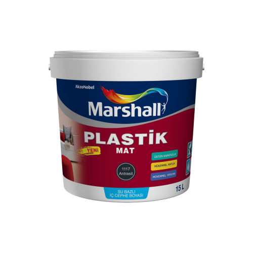 Plastik Mat Antrasit Gri Su Bazlı Iç Duvar Boyası 2.5lt=4kg-silinebilir-uygulaması Kolay