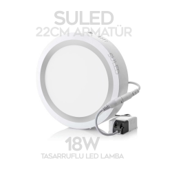 Sl-1028 Armatür 18watt Tasarruflu Sıva Üstü Beyaz Led Tavan Armatürü 22cm Banyo Mutfak Balkon Oda