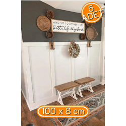 Iskandinav Duvar Çıtası 1 Paket(5 Adet) 100×8 cm