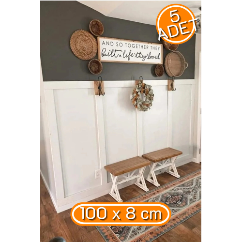 Iskandinav Duvar Çıtası 1 Paket(5 Adet) 100×8 cm