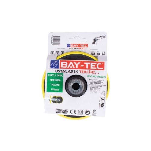 Bay-tec Tabanı Cırtlı Disk Zımpara 115mm Mk0226