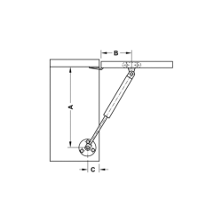 Std Dolap Kapak Pistonu Mutfak Dolabı Kapağı Gazlı Amortisörlü Piston 100n / 25cm - Beyaz Renk