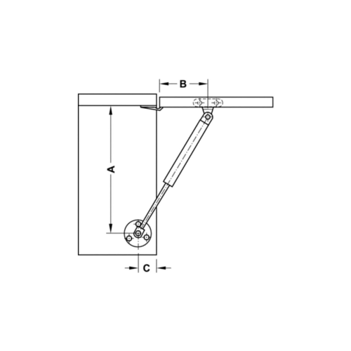 Std Dolap Kapak Pistonu Mutfak Dolabı Kapağı Gazlı Amortisörlü Piston 100n / 25cm - Beyaz Renk