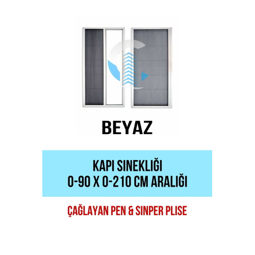 Pileli Plise Sürgülü Akordiyon Katlanır Kapı Sinekliği (plastik Kapı-çelik Kapı)