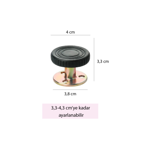 Yatak Baza Başlık Sabitleme Aparatı Ses Titreşim Önleyici Eşya Sabitleme 2 Adet (3,3-4,3 CM)