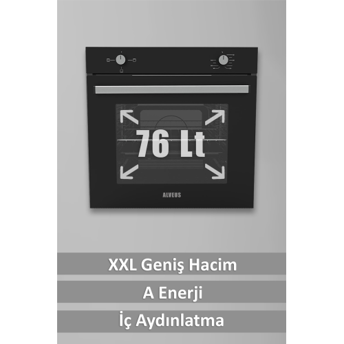 Mfa 604 Siyah Statik Ankastre Fırın