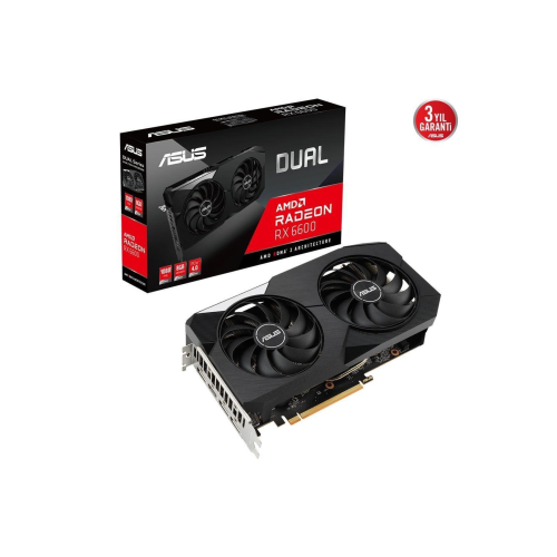 Dual Radeon Rx 6600 Dual-rx6600-8g 8gb Gddr6 128bit Dx12 Gaming (oyuncu) Ekran Kartı