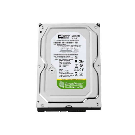 Wd 500 Gb 3,5 Inc 7200 Rpm Sata3 Pc Hdd Wd5000avds