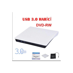 Harici Taşınabilir Usb 2.0 & 3.0 Dvd-rw Beyaz