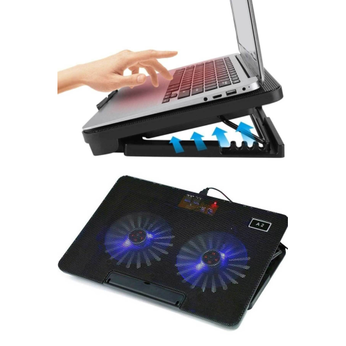 Çift Fanlı Üç Kademe Ayarlanabilir 17'' Laptop Soğutucu Fan