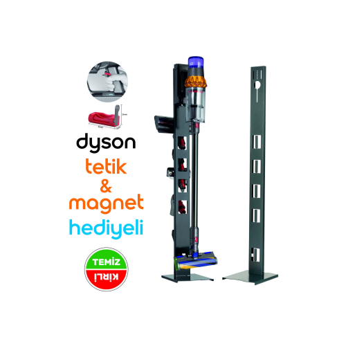 Dyson Uyumlu Dikey Süpürge Standı Antrasit Renk V15 - V12 - V11 - V10 - V8