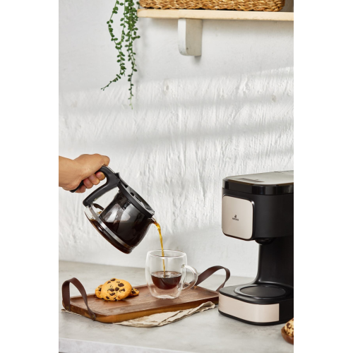 Just Coffee Aroma 2 In 1 Filtre Kahve Ve Çay Demleme Makinesi Bej