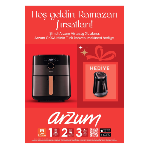 AR2074-B Airtasty XL Yağsız Fitöz Airfryer, 6 Litre Kapasite, Bakır