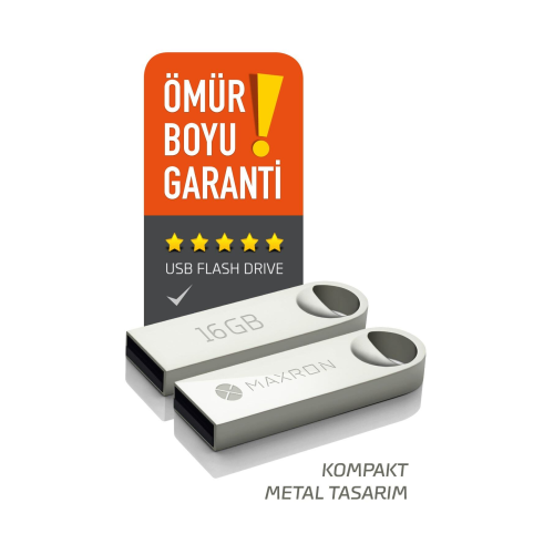 16 GB Flash Bellek Metal Gövde Ömür Boyu Garantili Güvenli Usb Bellek Data Traveler