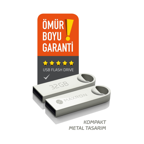 32 GB Flash Bellek Metal Gövde Ömür Boyu Garantili Güvenli Usb Bellek Data Traveler