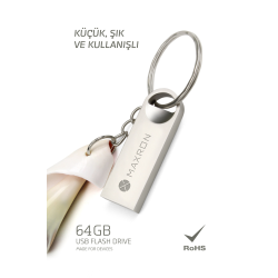 64 GB Flash Bellek Metal Gövde Ömür Boyu Garantili Güvenli Usb Bellek Data Traveler