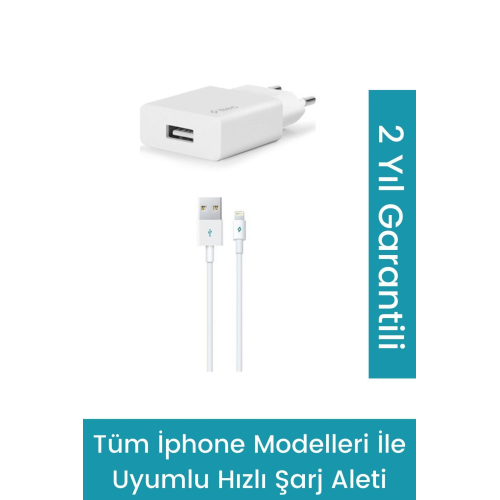 Iphone Uyumlu Şarj Aleti (İPHONE 13 - 12 - 11 - X-8-7-6 Uyumlu) 2.1a Hızlı Şarj Aleti