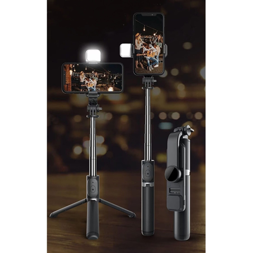 Led Işıklı Selfie Çubuğu Bluetooth Kumandalı Kablosuz Tripot Selfie Monopod Selfie Stick