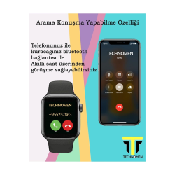 Akıllı Saat Plus +  Kablosuz Kulaklık Ikili Beyaz Set Ios Android Smartwatch