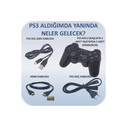 Playstation 3 Slim 500 + 2 Oyun Kolu + 40 Oyun