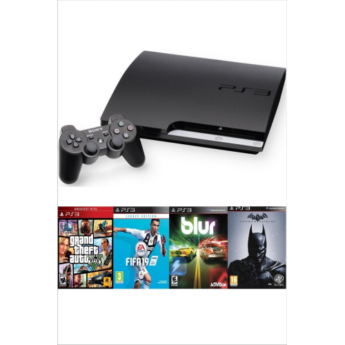 Playstation 3 Slim 500 Gb + 2 Kablosuz Kol + 50 Dijital Oyun (garantili Teşhir Ürünü)