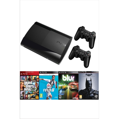 Playstation 3 Süper Slim 500 Gb + 2 Kablosuz Kol + 50 Dijital Oyun (garantili Teşhir Ürünüdür)