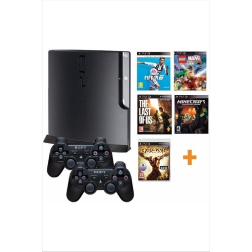 Playstation 3 Slim 500 Gb ( Yenilenmiş ) 2 Kablosuz Kol 40 Dijital Oyun Garantili Ürün