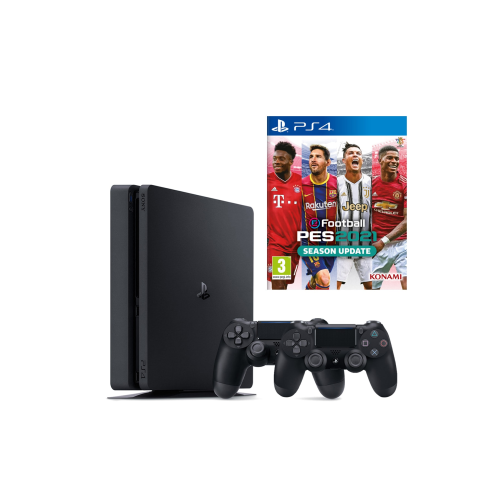 Playstation 4 Slim 1 TB + 2. PS4 Kol + PS4 Pes 2021 (Eurasia Garantili)