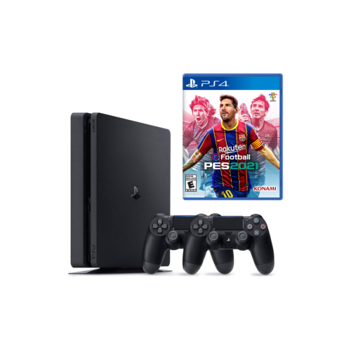 Ps4 Slim 500gb Konsol + 2. Ps4 Kol + Ps4 Pes 2021