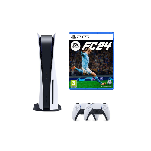 Playstation 5 Disk li + 2. DualSense Kol + Ps5 EA SPORTS FC 24