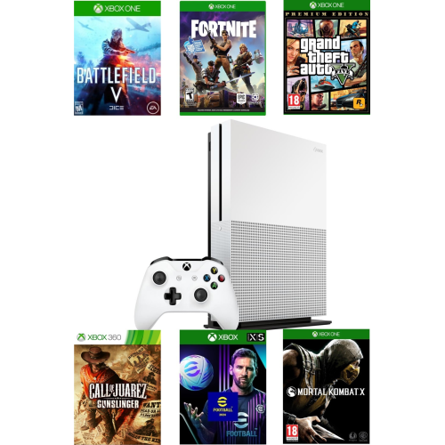 XBOX One S 500 Gb - Teşhir Cihazı 6 Ay Garantili - GTA 5 Dahil 10 Dijital Oyun Hediyeli.