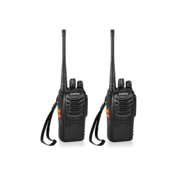 Baofeng 2 Adet 16ch Fm Uhf 400-470mhz Siyah Telsiz Set Takım