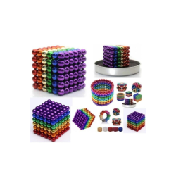 Boncuk Mıknatıs 216 Adet 5mm Mıknatıslı Lego Magnet Neo Cube Gümüş Neo Karışık